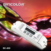 Controlador LED Digital DMX512 Bincolor BC-820 DC5V-DC24V, Decodificador de Señal DMX a SPI para Tiras LED de Píxeles con Chip IC Ws2811 1814