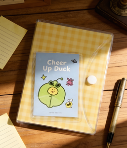 Quaderno a Fogli Mobili Trasparente con Griglia Gialla, Stile Fresco e Carino, Personalizzabile all'Ingrosso per Negozi di Cancelleria Studentesca - Product Image 4