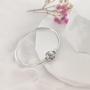 NUOVO Bracciale a Catena Serpente in Argento Sterling 925 con Chiusura a Clip, Adatto per Charms Originali Fai-da-te, Braccialetto Rigido con Chiusura a Cuore, <span class=keywords><strong>Gioielli</strong></span> alla Moda, Regalo per Donne e Ragazze - Product Image 3
