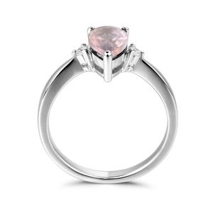 Anillo de Compromiso de Plata de Ley 925 con Topacio Místico Arcoíris y Circonita Cúbica, Piedra de Nacimiento del Mes - Product Image 4