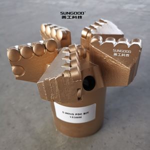 מפעל 6 אינץ '153 מ "מ 5-להב קעורה <span class=keywords><strong>pdc</strong></span> גרור קצת <span class=keywords><strong>pdc</strong></span> להב <span class=keywords><strong>pdc</strong></span> לקדוח טוב - Product Image 4