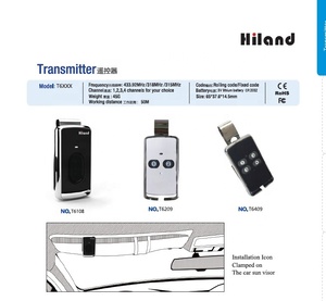Hiland Fabricant 1 Canal T6108 Télécommande Sans Fil Contrôleur de Portail Coulissant 433.92mhz Rolling <span class=keywords><strong>Code</strong></span> - Product Image 2