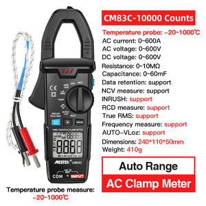 CM83C Digital Clamp <span class=keywords><strong>Meter</strong></span> zur Messung des AC/DC-Spannungs klemm messers Elektrischer <span class=keywords><strong>Tester</strong></span> Auto Range True RMS Clamp <span class=keywords><strong>Meter</strong></span> mit Sonde - Product Image 4