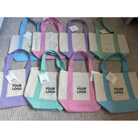Sac fourre-tout réutilisable en toile pour le commerce extérieur avec votre logo, sac personnalisé pour femme, sacs de courses en coton avec logo brodé