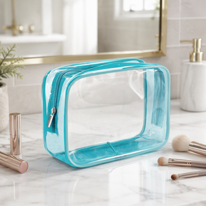 Trousse de toilette transparente en PVC avec fermeture éclair, étanche, portable, pour voyage, <span class=keywords><strong>maquillage</strong></span>, <span class=keywords><strong>rangement</strong></span>, cadeau de Noël - Product Image 1