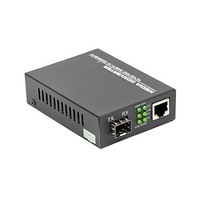 Convertisseur de média fibre optique Gigabit Ethernet 10/100/1000M avec port SFP, 1 RJ45, 1 SFP