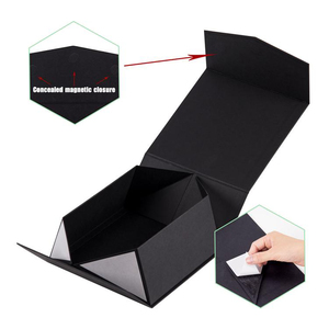 Gift Box Magnetic Flap Closure Luxury White And Black Magnetic Gift Boxes With Foam Insert