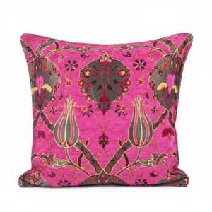 Traditional Pink Turkish <b>Cushion</b> <b>Cover</b> With Tulip Design From Turkey - Product Image 2