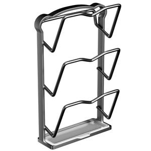 Support mural rectangulaire pour couvercles de casseroles, rangement sans perçage, organisateur de cuisine pour couvercles et planches à découper - Product Image 1