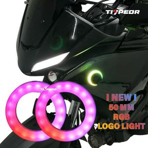 Logo LED TIYPEOR 50mm Cerchio Luminoso RGB con Coperchio Luce Anello Angel Eyes per Retroilluminazione Logo BMW Logo LED per YAMAHA - Product Image 4