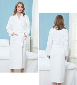 Di alta qualità in cotone 100% Hotel Waffle personalizzato Logo abito <span class=keywords><strong>da</strong></span> notte per <span class=keywords><strong>uomo</strong></span> donna bianco traspirante abito <span class=keywords><strong>da</strong></span> notte <span class=keywords><strong>da</strong></span> <span class=keywords><strong>uomo</strong></span> - Product Image 2