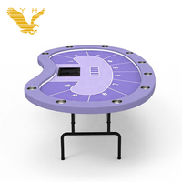 Luckyh — Table de Poker à jambes pliantes facilement, prix d'usine, éclairage Led, Table de jeu Texas, Poker, facile à plier, personnalisé, 96 pouces