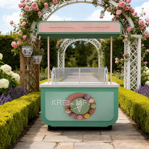 Chariot à glaces mobile entièrement équipé, durable et tendance, pour la vente de gelato - Product Image 4