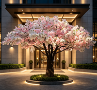 Arbre de cerisier japonais artificiel sur mesure de grande taille pour la décoration intérieure de café et de restaurant