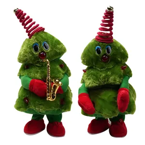 Regalo de Navidad, Saxofón Musical eléctrico, columpio, muñeco de peluche, juguetes para aprender a hablar, bailar, iluminar el árbol de Navidad para niños