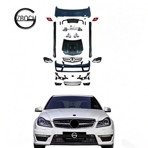 Wholesale Car Bumper for Mercedes Benz W204 C-class Upgrade C63 Amg Bodykit Rear <strong>Diffuser</strong> Side Skirt Hood Headlight Taillights - Product Image 1