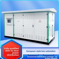 Poste de distribution préfabriqué de type européen en trois modules, complet, pour modules photovoltaïques, 400 KVA, type YBM en boîtier