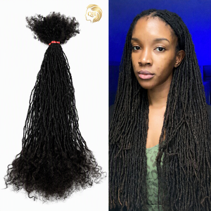 Dreadlocks Interlock Naturali con Spessore 0,2 cm, da 4 a 32 Pollici, 100% Capelli Umani, Micro Inter Curly Locs per Persone di Colore - Product Image 1