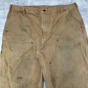 <span class=keywords><strong>Pantaloni</strong></span> da Lavoro in Tela con Doppia Rinforzatura alle Ginocchia, Tessuto Duck Canvas 14 oz, Effetto Usurato, per Escursionismo e Attività all'Aperto, Nuova Moda - Product Image 3