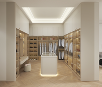 Dressing moderne de luxe pour femmes avec miroir, armoire à bijoux et commode pour meubles de chambre à coucher
