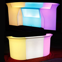 Table de comptoir de bar LED rustique moderne narguilé de qualité supérieure mobilier de boîte de nuit bar-salon en plastique pour hôtels parcs