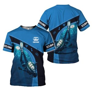 <span class=keywords><strong>T</strong></span>-<span class=keywords><strong>shirt</strong></span> 3D per uomo e donna regalo subacqueo Design personalizzabile su <span class=keywords><strong>t</strong></span>-<span class=keywords><strong>shirt</strong></span> amore personalizzato per le immersioni subacquee - Product Image 2