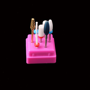 Boîte de rangement transparente à 7 trous pour embouts de ponceuse à ongles, support de présentation pour têtes de polissage, organisateur pour outils de manucure et nail art - Product Image 6