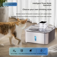 Fontaine à eau intelligente pour animaux de compagnie, induction sans fil, autonomie ultra-longue, 7L, acier inoxydable, grande capacité, distributeur d'eau pour chat et chien