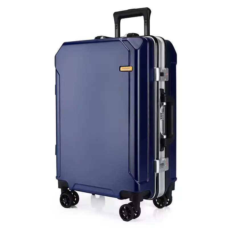 Mala de bagagem universal, mala universal de alumínio com moldura de zíper para malas de roda em estoque