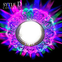 Plafonnier LED COB, panneau lumineux coloré RGB 3W 110V 220V, luminaire encastré, décoration, spot violet