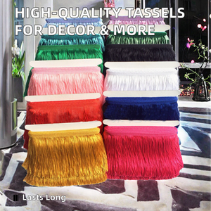 Qualité supérieure, 100% polyester, franges décoratives pour vêtements, garnitures de canapé, textiles de maison, 7 cm, KUSHANG TEXTILE - Product Image 2