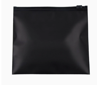 Sac à fermeture éclair noir mat en CPE personnalisé en petite série - Sac auto-scellant durable - Sac de protection pour vêtements