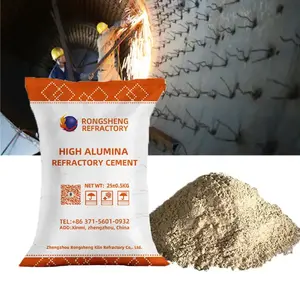 Высокотемпературный кальцинированный глиноземный цемент с высокой огнеупорностью Шамотный огнеупорный цемент для печей котлов