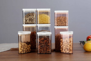 4 piezas de un juego de regalo Rectángulo Reutilizable Grado alimenticio hermético Plástico Contenedor de almacenamiento de alim - Product Image 5