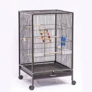2023 Custom Electroplated Wire Folding Pigeon Parrot Birds Breeding Cage New Large Simple Portable Canary Bird Cage