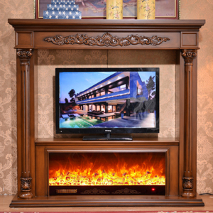 Electric Fireplace Cabinet Art Salon Smart Lighting Adjustable Flame RGB Fire Sculpture Wall Mounted Fireplace <strong>Logs</strong> - Product Image 3