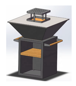 Barbecue Brasero de qualité supérieure, barbecue extérieur au charbon de bois en acier Corten pour jardin - Product Image 4