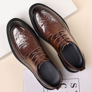 Sandalias Casuales de Negocios para Hombre, Nuevas de Verano y Otoño, con Aumento de Altura, Parte Superior de Cuero Vacuno, Impermeables y Antideslizantes - Product Image 2