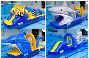 Toboggan <span class=keywords><strong>gonflable</strong></span> personnalisé en forme de dauphin pour piscines pour enfants et piscines de jardin - Product Image 4