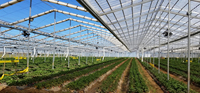 Fournisseur de serres Jiapei, serre à toit rétractable automatique en X, serre d'ombrage pour fraises, framboises, arbres
