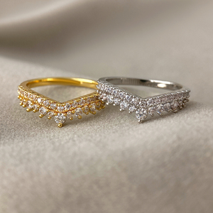 Pear Shape Zircon Brass Gemstone Engagement <b>Ring</b> <b>Set</b> with Zirconia 18K <b>Gold</b> & Rhodium Plated for Women Party & Anniversary - Product Image 4