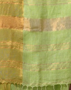 Sari de Seda Tussar Pura Multicolor de Diseñador para Mujer, con un Acabado Elegante y Lujoso para una Hermosa Vestimenta, de la India - Product Image 3