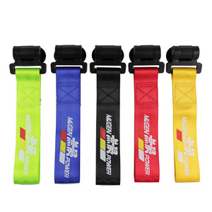 Cuerda de remolque transfronteriza para modificación de vehículos, Correa de remolque JDM, Correa de remolque de alta resistencia con seguro, Cinta para parachoques delantero - Product Image 1