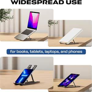 Support vertical pour ordinateur portable en aluminium réglable sur 7 niveaux, support maximum pour ordinateur portable de 15,6 pouces, nouveau support de bureau pour ordinateur portable - Product Image 6