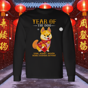 Camiseta de manga larga del zodiaco del año del perro Feliz año nuevo lunar - Product Image 3