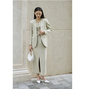 Elegante Falda Midi con Abertura Frontal, Estilo Maxi Estándar, Vietnam, Sólida, Cintura Alta, Elegante / Oficina / Vintage Minimalista KV27 - Product Image 5