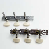 2R2L Short Tail Hole Open Ukulele Tuning Pegs Type for Small 4-string Ukuleles Exquisite Ukulele Accessories Plum Blossom