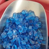 Sable filtrant en verre recyclé à faible entretien, anti-colmatage, sable de verre cristallin pour la purification de l'eau des piscines publiques