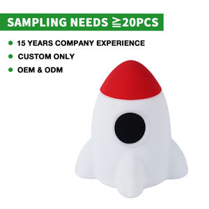 Rocket LED Luz nocturna de silicona Tacto suave USB Recargable 1200mAh Batería de larga duración para niños Regalo CE RoHS - Product Image 2