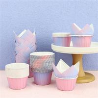 Ventes chaudes de moules à gâteaux en papier pour cupcakes en forme de tulipe